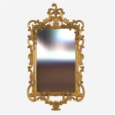 George III rectangular mirror in rococo style by colefax 3D Model $25 ...