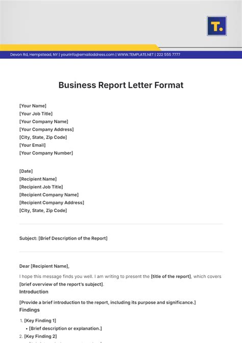 Report Professional Format