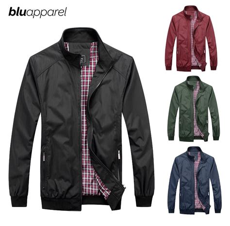 Mens Harrington Jacket Smart Causal Bomber Jacket Men Spring Jackets ...