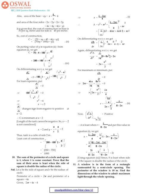 NCERT Solutions for Class 12 Maths Chapter 6 Application of Derivatives