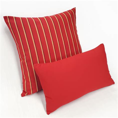 Sunbrella Jockey Red Outdoor Pillow 12x19 | Pillow Decor