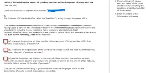 All About Letter of Undertaking (LUT) Form RFD 11