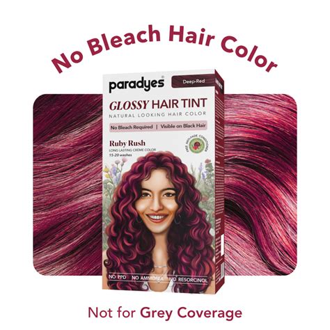 Buy Now Paradyes Ruby Rush Glossy Hair Tint | No Bleach, Semi-Permanent ...