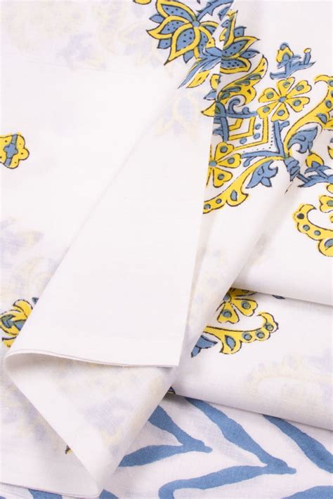 Salwar Suit Material - Hand Block Printed Unstitched Suit Material ...