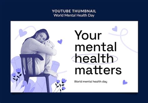 World mental health day youtube thumbnail | Free PSD