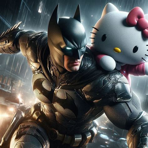 When batman unites with hello kitty to save the world!!!!🎀🎮 📷 @vinamraw ...