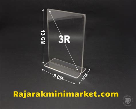 DISPLAY ACRYLIC TIPE DA3R – AKRILIK POSTER UKURAN 3R | RAK MINIMARKET