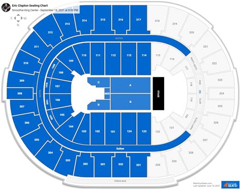 Smoothie King Center Seating Charts for Concerts - RateYourSeats.com