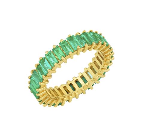 Emerald Cut Eternity Beads Rings by Mohar Fine Jewellery