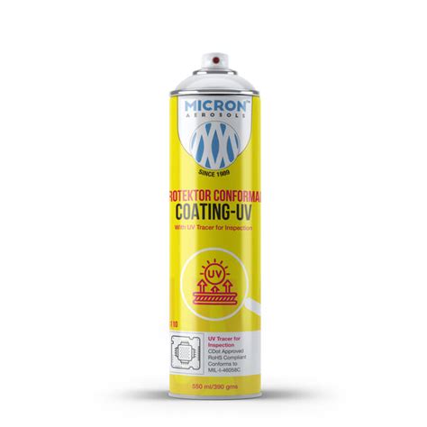 Protektor® UV-tracable Conformal Coating Spray – Micron Aerosols™