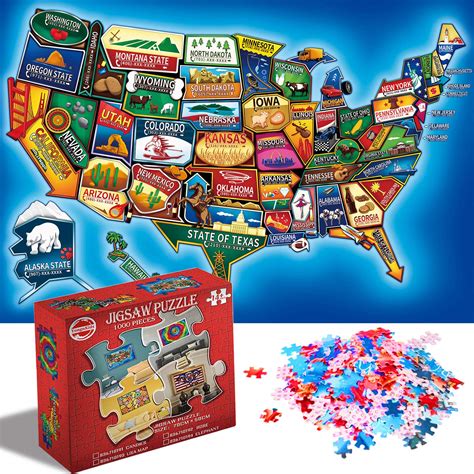 1000 Piece Puzzle Usa Map - Map