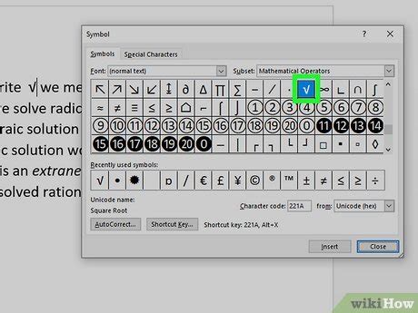 Image result for How Do You Type Square Root