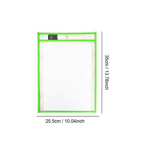 10PCS Reusable PVC Dry Erase Pockets Sleeves Sheet... - Grandado