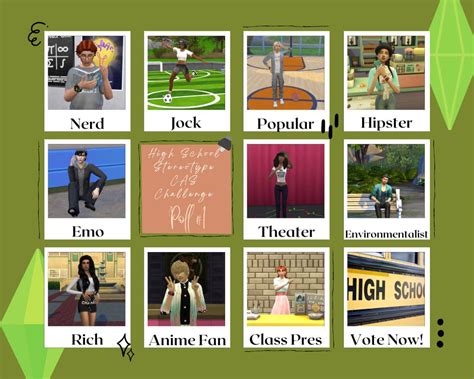 Could you vote for your favorite High School Stereotype? : r/thesims