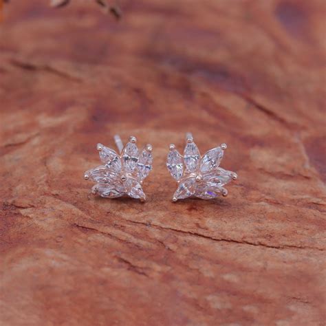 Crystal Flower Earrings For Women – Eri Silvers