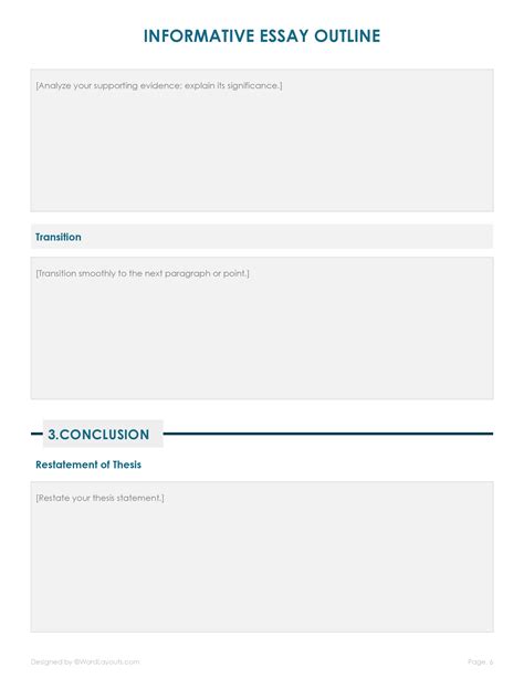 Image result for Informative Essay Outline Example