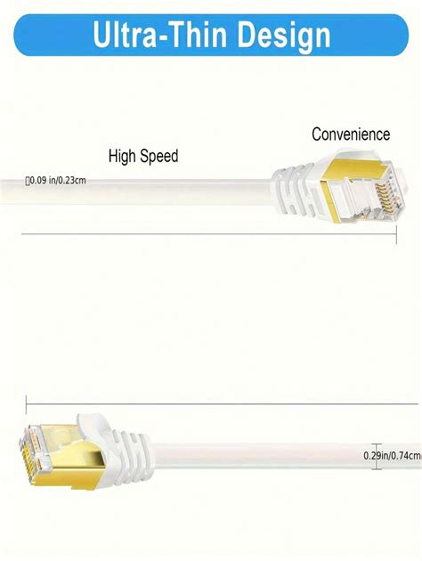Cabo de rede Ethernet plano Cat7 Cabo de rede Gigabit plano de alta ...