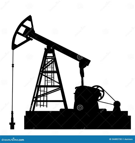 Oil pump jack. stock vector. Illustration of mechanism - 34485730