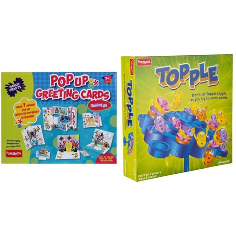 Buy Funskool Handycrafts Pop up Greeting Cards+Topple, Strategy ...