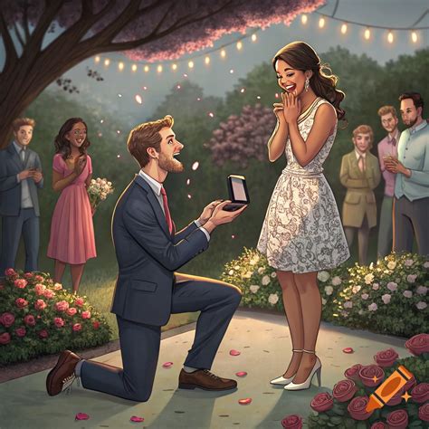 Nick and Cassie engagement announcement on Craiyon