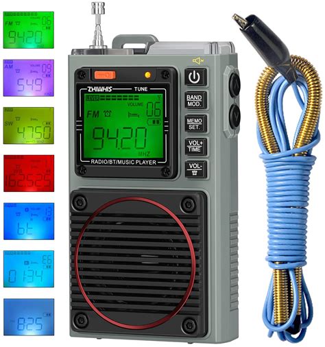 ZHIWHIS Shortwave Radio, Portable Weather Radios with 7 Backlight ...