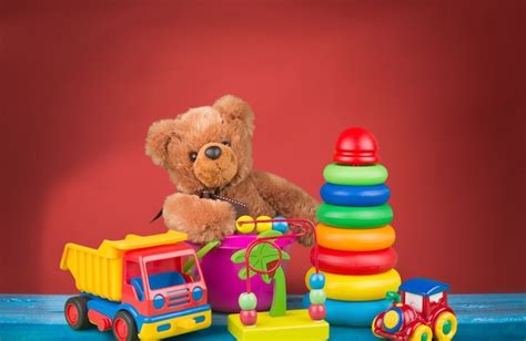 Toys collection isolated on background | Premium Photo