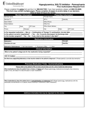 Fillable Online Hypoglycemics, SGLT-2 Inhibitor (Pennsylvania Medicaid ...