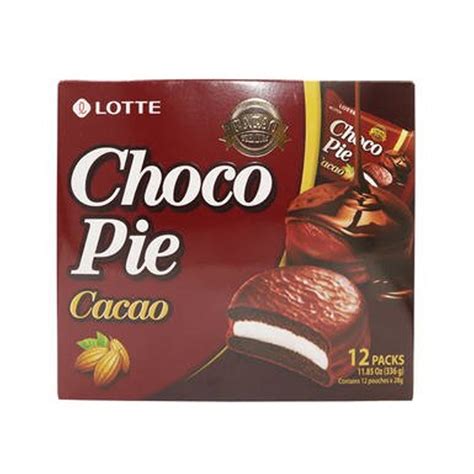 Lotte Choco Pie Cacao 11.85oz, 롯데 초코파이 카카오 336g – MEGAMART | MegaKfood