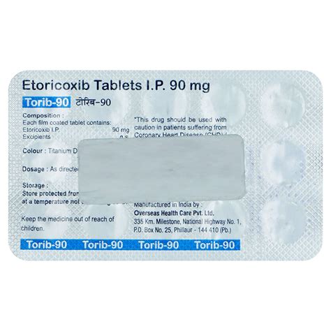 Torib 90 mg Tablet | Uses, Side Effects, Price | Apollo Pharmacy