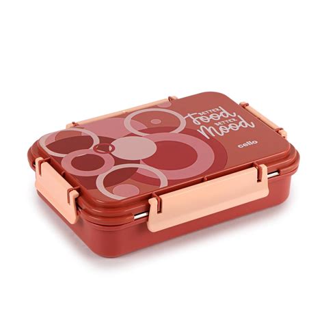 Buy CELLO Zoom 3 Inner Steel Insulated Lunch Box, 915 ml, Dark Brown ...