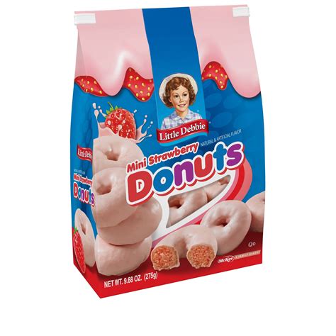 Little Debbie Glazed Strawberry Mini Donuts, Bakery Fresh, 9.68 oz Bag ...