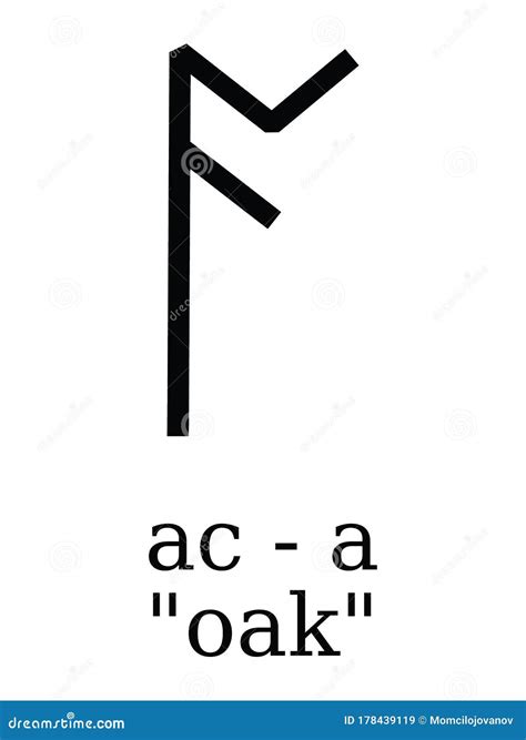 Futhorc Runes Letter of Ac a Stock Vector - Illustration of runes, born ...