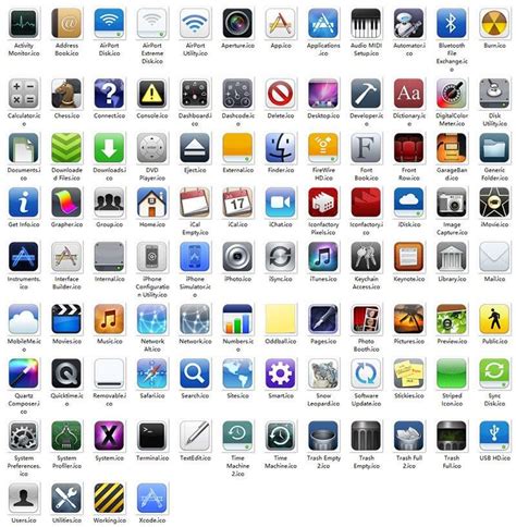 100个苹果经典APP应用ico图标 - ICO图标 - 素材集市