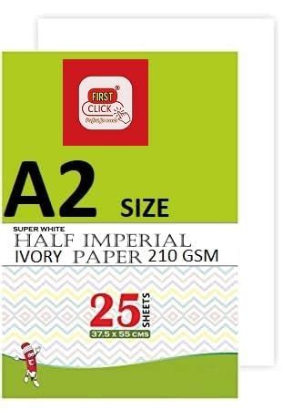 FIRST CLICK A2 Size Engineering drawing Ivory Paper Sheet 210 GSM Half ...