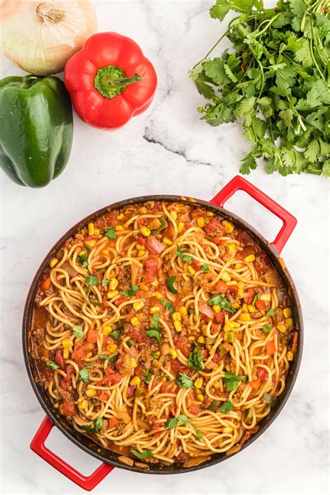 Easy Mexican Spaghetti Recipe - Simply Stacie