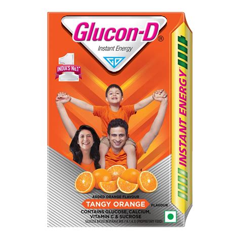 Glucon-D Tangy Orange Glucose Powder(450g, Refill)| For Tasty Orange ...