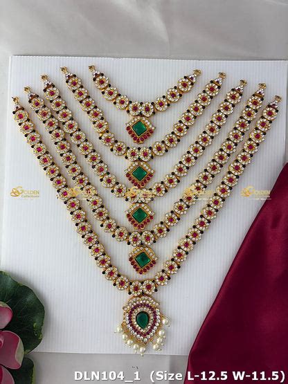 Enchanting Divine Long Haram - Radiant Goddess Lakshmi DLN-104 – Golden ...