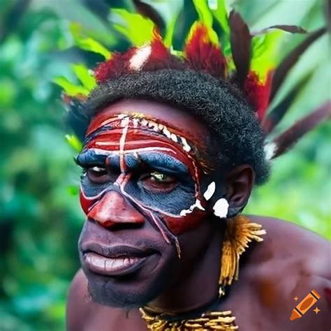 Portrait of a wealthy person from papua new guinea on Craiyon