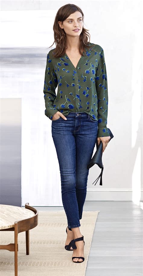 Notch-Collar Blouse | Banana Republic | Top outfits, Pretty blouses ...