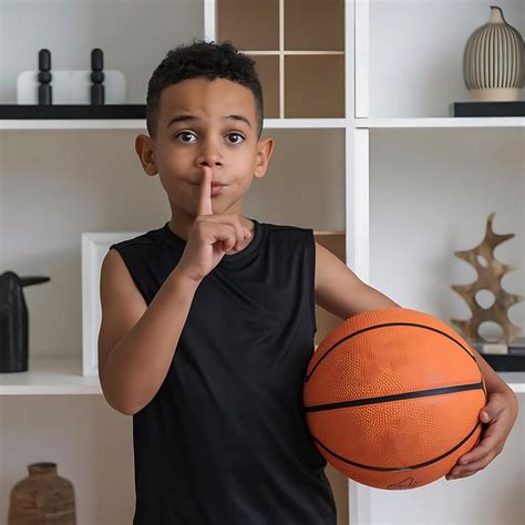 A young boy wearing a orange color basketball | Premium AI-generated image