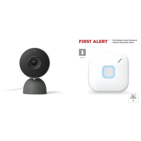 Shop Google First Alert Battery-Operated Smart Combo Alarm & Google Nest Learning Thermostats ...