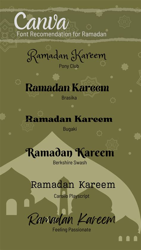 Font Recomendation for Ramadan | Poster tipografi, Desain buklet, Jenis huruf tulisan