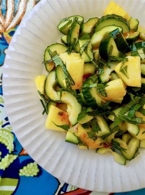 Pineapple and Cucumber Salad - Ugly Vegan Kitchen