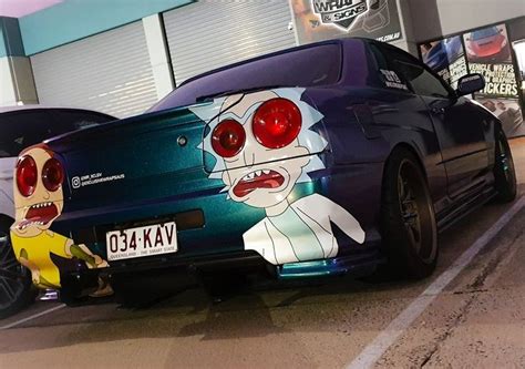 The Rick and Morty R34 wrap! - Exclusive Wraps | Nissan gtr r34, Car, Morty