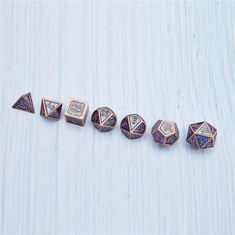 Buy LANSAI DND Metal dice Set, polyhedral DND dice Set for RPG Dungeon ...