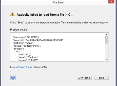 MP3 Decoding Failed Audacity Error 的图像结果
