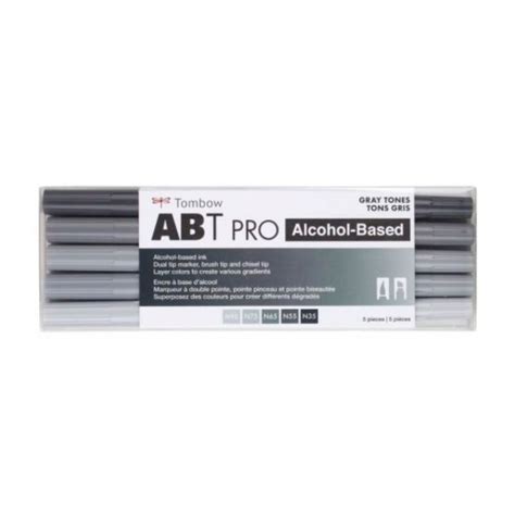 htconline.in| Tombow ABT Pro Dual Brush Pen-Gray Tones Set of 5