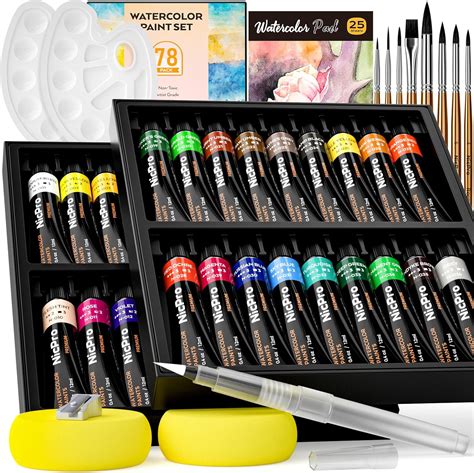 Amazon.com: Nicpro Watercolor Paint Set for Adults, Kids, Beginner ...