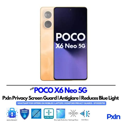 Privacy Screen Guard for POCO Poco X6 Neo 5G Mobile | No.1