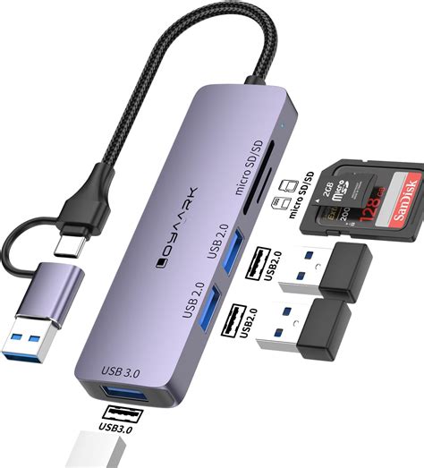 Amazon.com: USB-C Hub with SD/TF Card Reader, 3 USB Ports (USB 3.0 ...